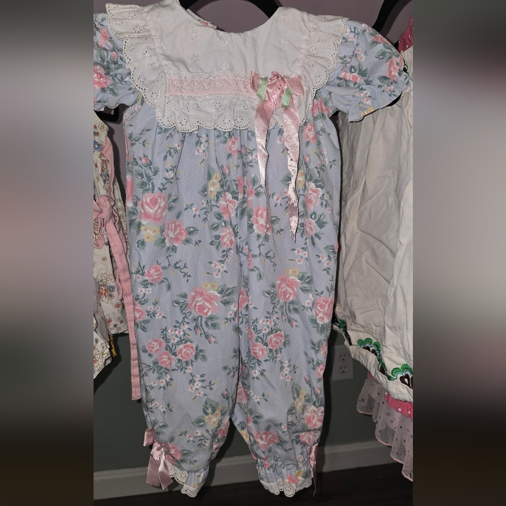 Vintage floral baby onesie.